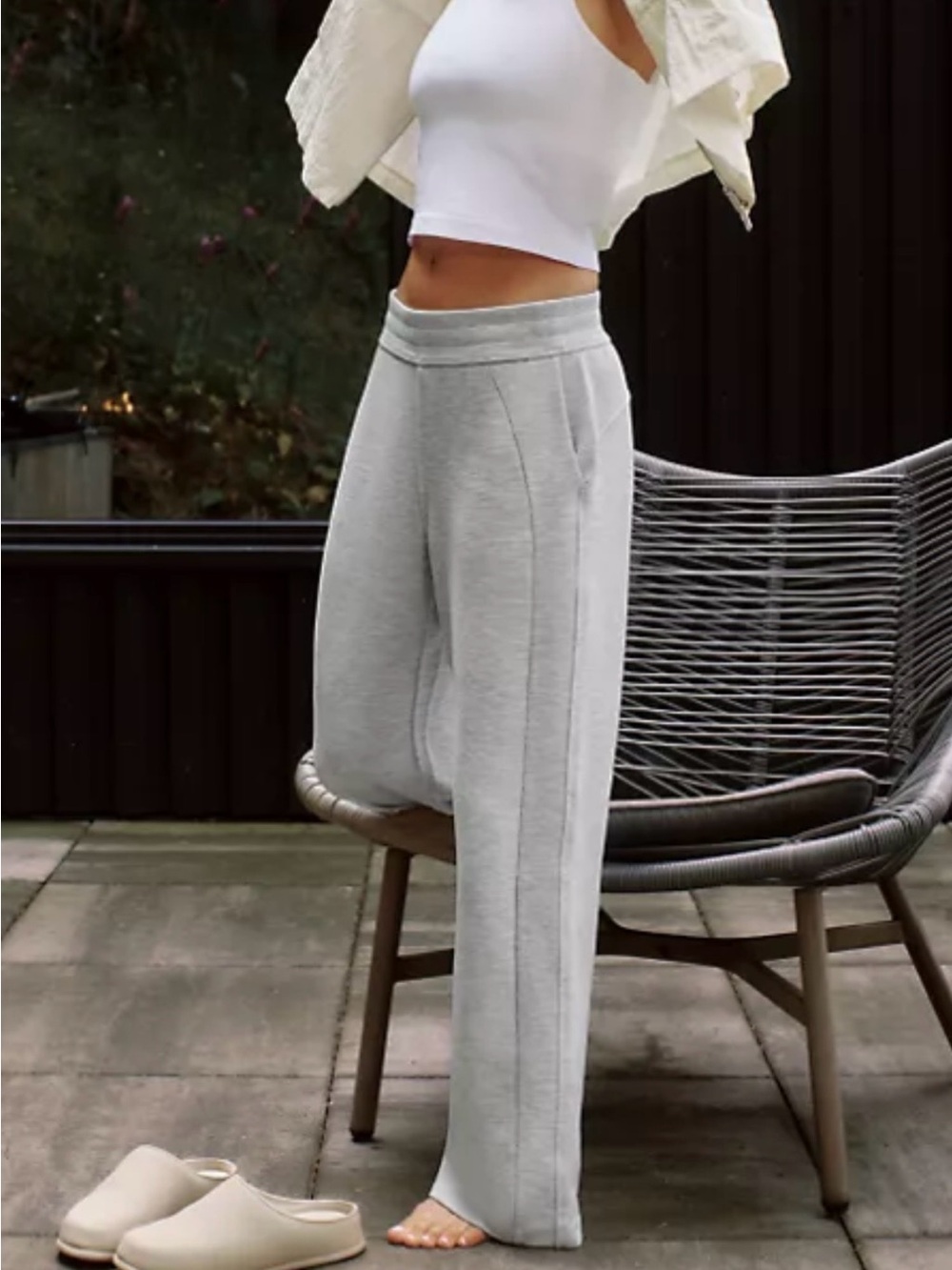 NEW Scuba Mid-Rise Wide-Leg Pant
Waffle, M